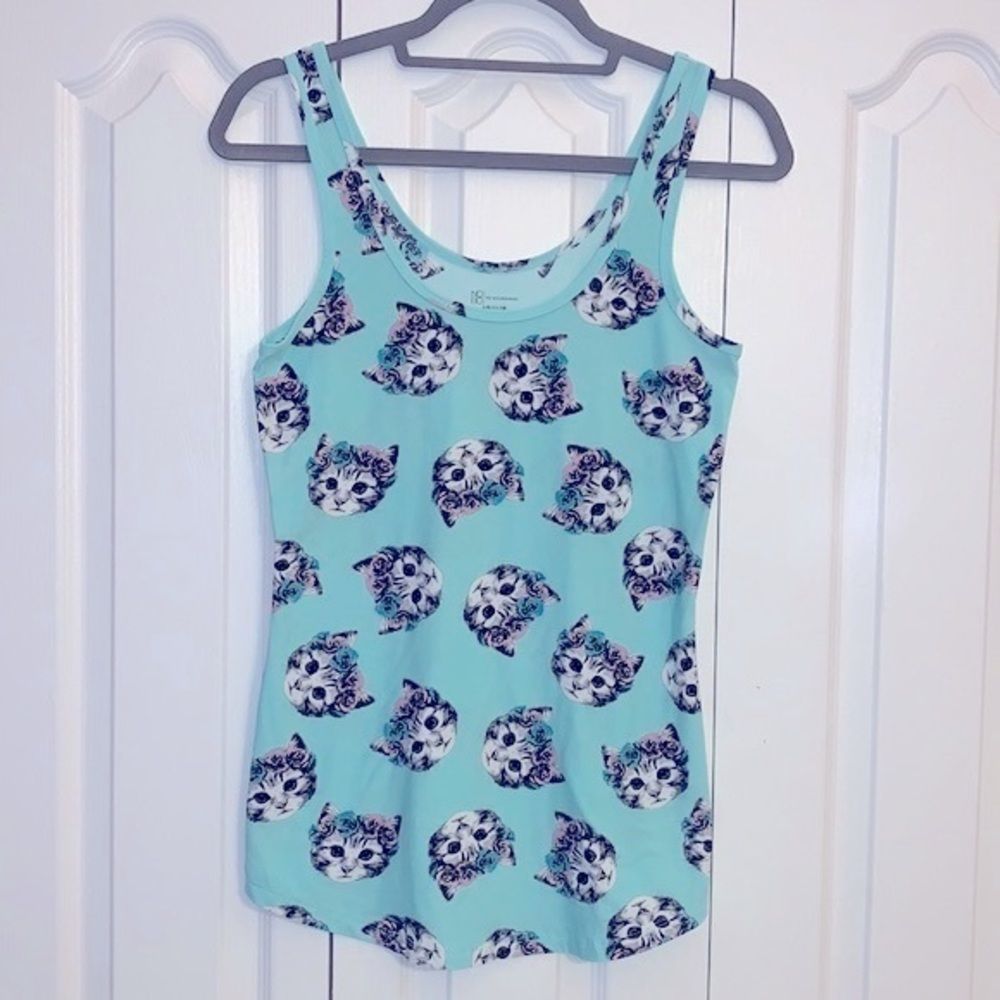 Flower Crown Cat Tank Top